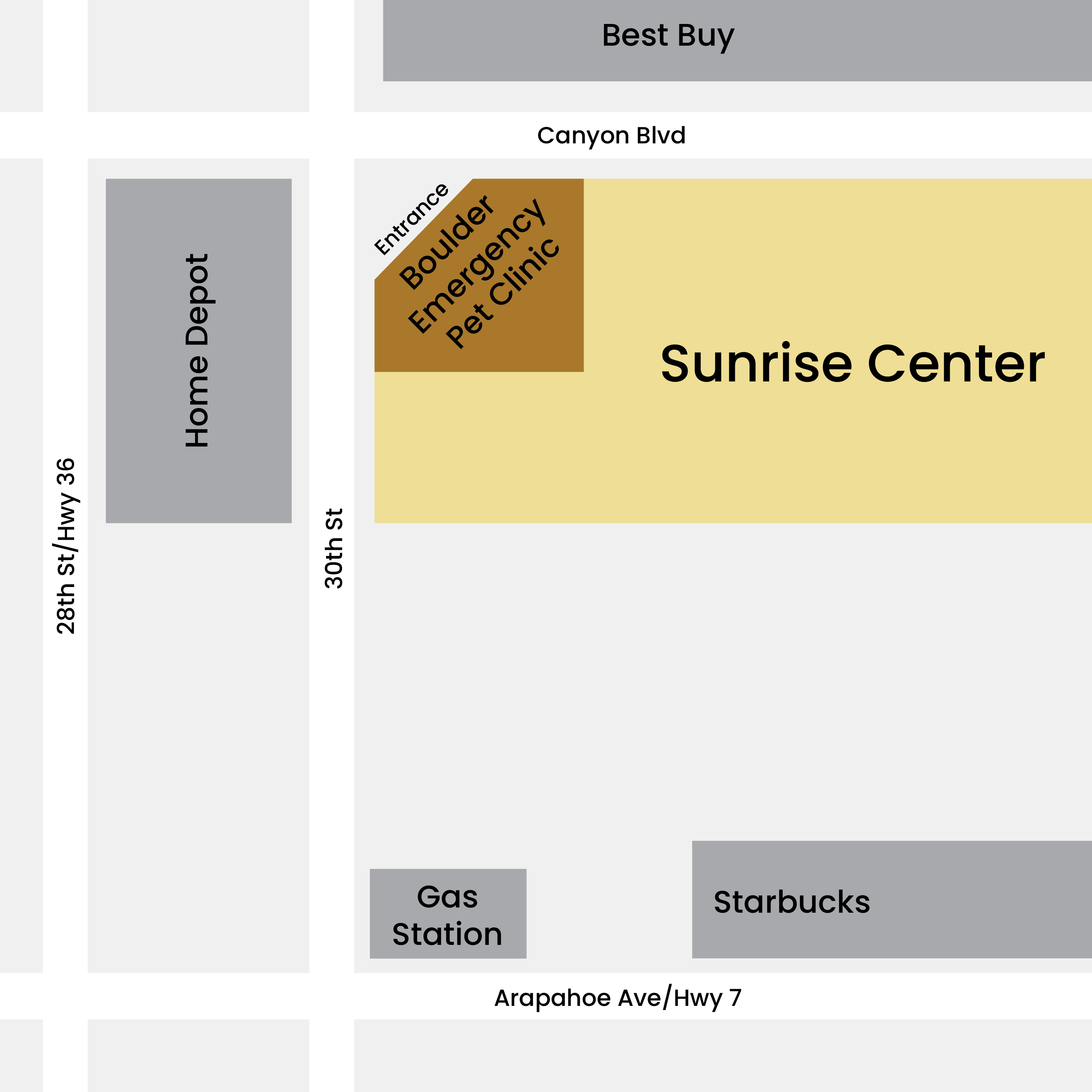 Boulder Emergency Pet Clinic Location